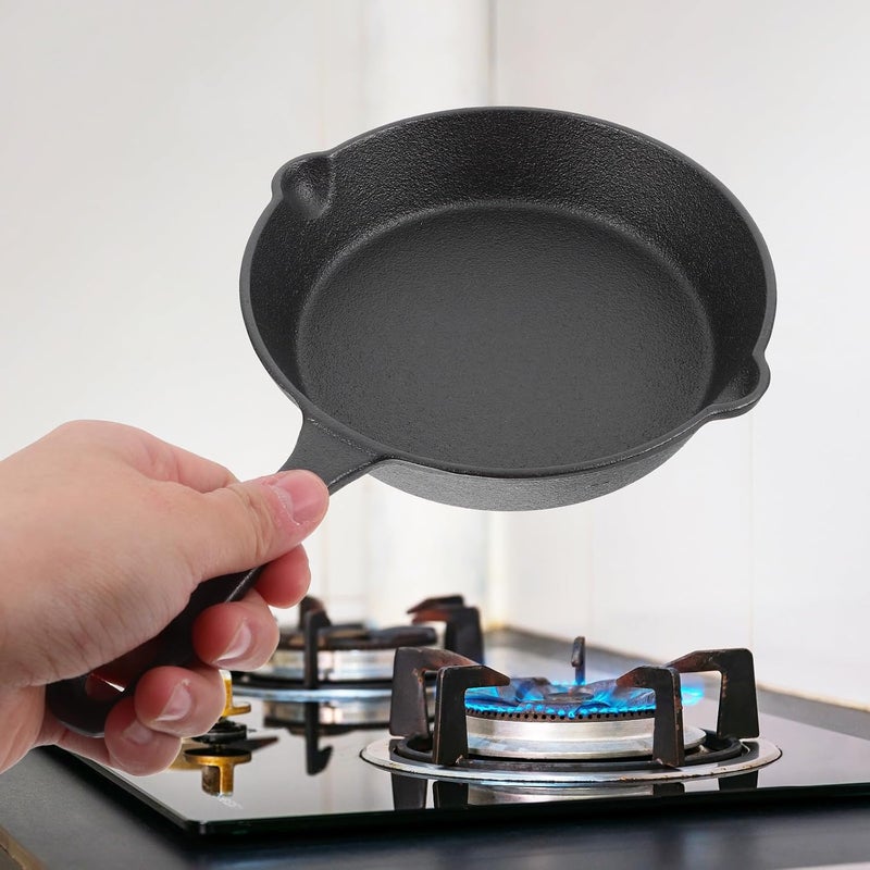 Mini Cast Iron Skillet 14cm Nonstick Small Egg Frying Pan Thickened Iron Kitchen Pan for Breakfast Cooking - Image 4