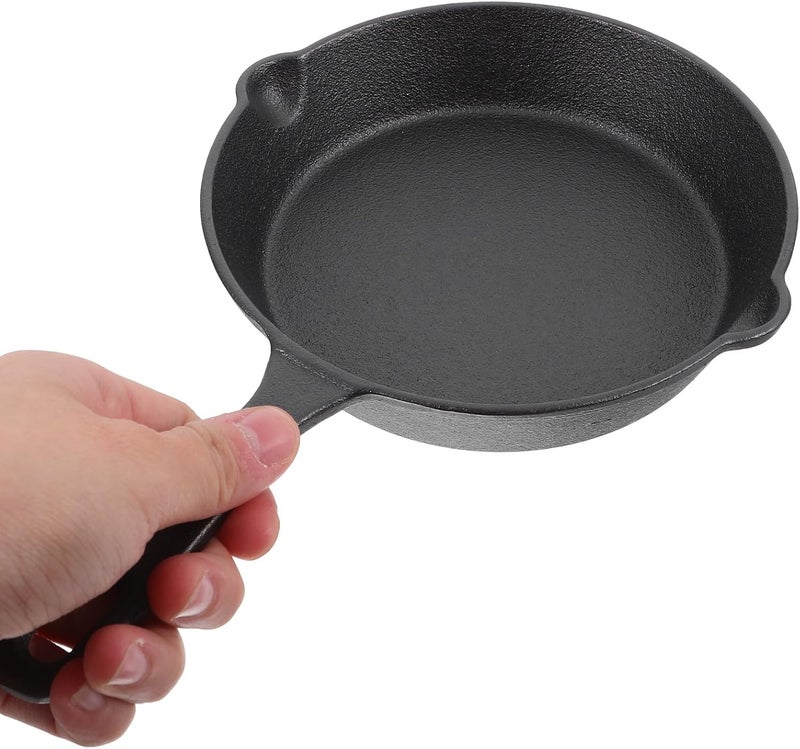 Mini Cast Iron Skillet 14cm Nonstick Small Egg Frying Pan Thickened Iron Kitchen Pan for Breakfast Cooking - Image 3