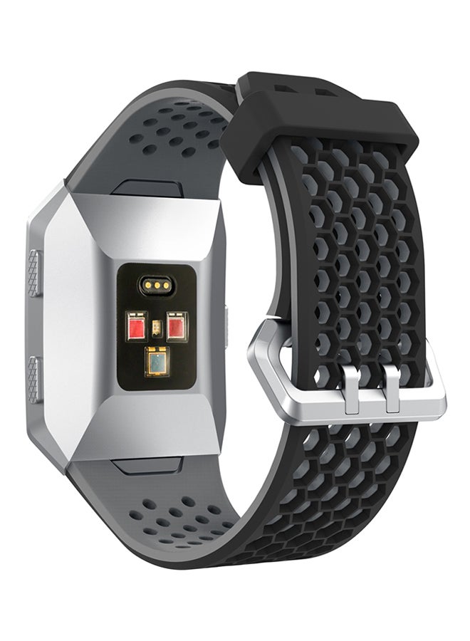 ISank Replacement Sport Band For Fitbit Ionic Black/Grey - Image 2