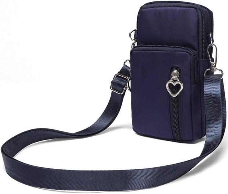 WATACHE Outdoor Sweat-Proof Running Armbag Cross-Body Shoulder Casual Wallet Purse Crossbody Bag Gym Fitness Cell Phone Key Holder for iPhone 13 Pro/ 12 Pro/Xs Max/Xr, Galaxy Note 10, P30 Pro,Blue - Image 1