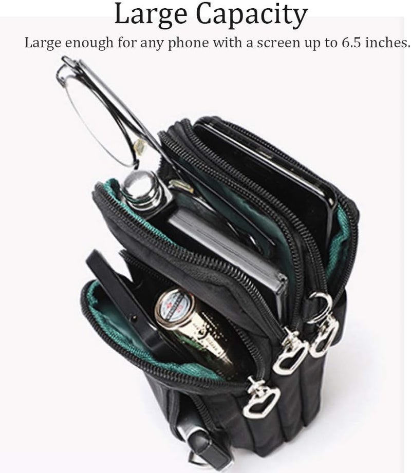 WATACHE Outdoor Sweat-Proof Running Armbag Cross-Body Shoulder Casual Wallet Purse Crossbody Bag Gym Fitness Cell Phone Key Holder for iPhone 13 Pro/ 12 Pro/Xs Max/Xr, Galaxy Note 10, P30 Pro,Blue - Image 2