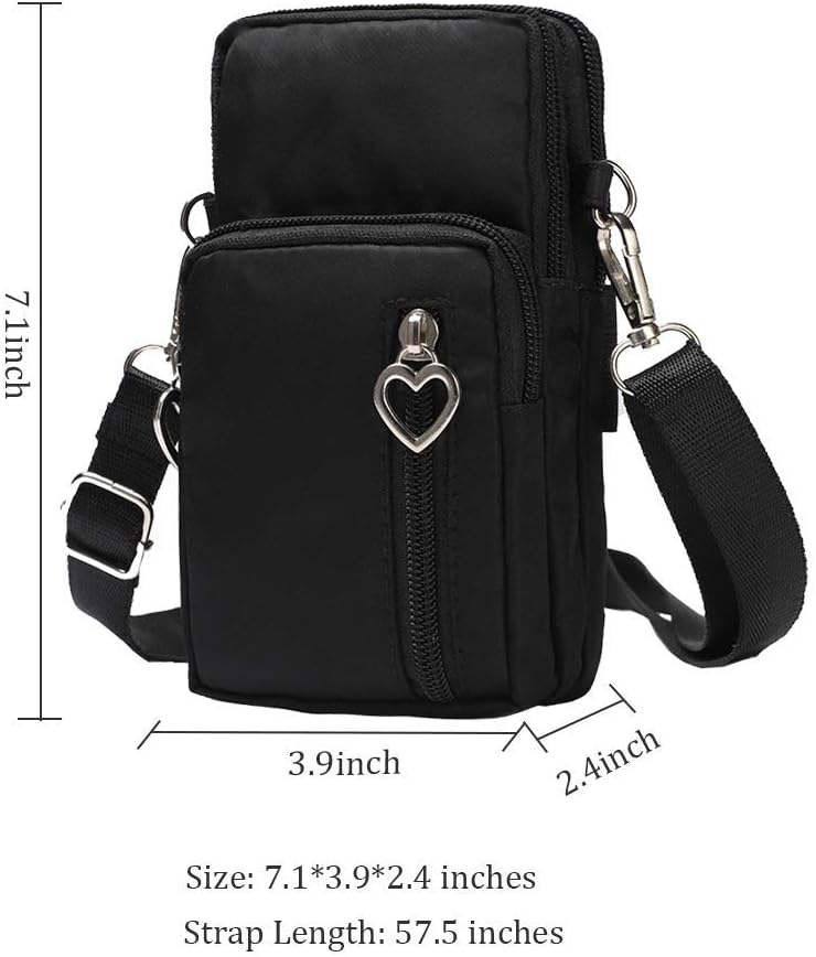 WATACHE Outdoor Sweat-Proof Running Armbag Cross-Body Shoulder Casual Wallet Purse Crossbody Bag Gym Fitness Cell Phone Key Holder for iPhone 13 Pro/ 12 Pro/Xs Max/Xr, Galaxy Note 10, P30 Pro,Blue - Image 3