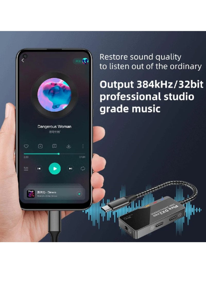 piva BIVA DXZ PRO-L Type-C 3 in 1 AUX Port & 2 Type-C Ports with 60cm Extension Cable The connector comes with an aluminum alloy frame and double-sided tempered glass that reflects the high quality of the connector Black - Image 5