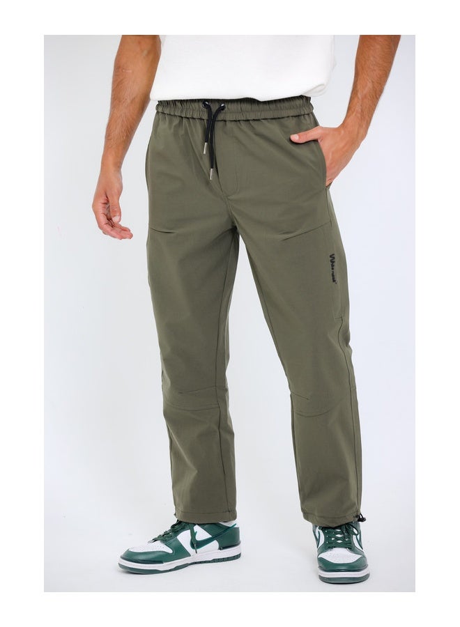 WHITE RABBIT Slip On Plain Olive Practical Joggers  - Image 2