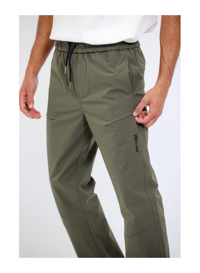WHITE RABBIT Slip On Plain Olive Practical Joggers  - Image 4