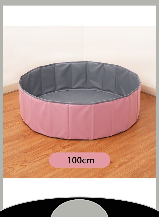 Large Folding Ocean Ball Pit Indoor Game Fence Colorful Ball Pool Made of High Quality Oxford Cloth Children's Leisure Play Very Suitable for Family Use Children's Game Tent (Pink) - Image 2