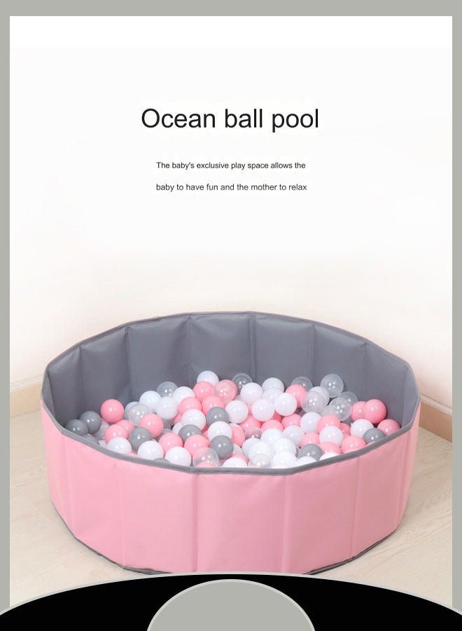 Large Folding Ocean Ball Pit Indoor Game Fence Colorful Ball Pool Made of High Quality Oxford Cloth Children's Leisure Play Very Suitable for Family Use Children's Game Tent (Pink) - Image 3