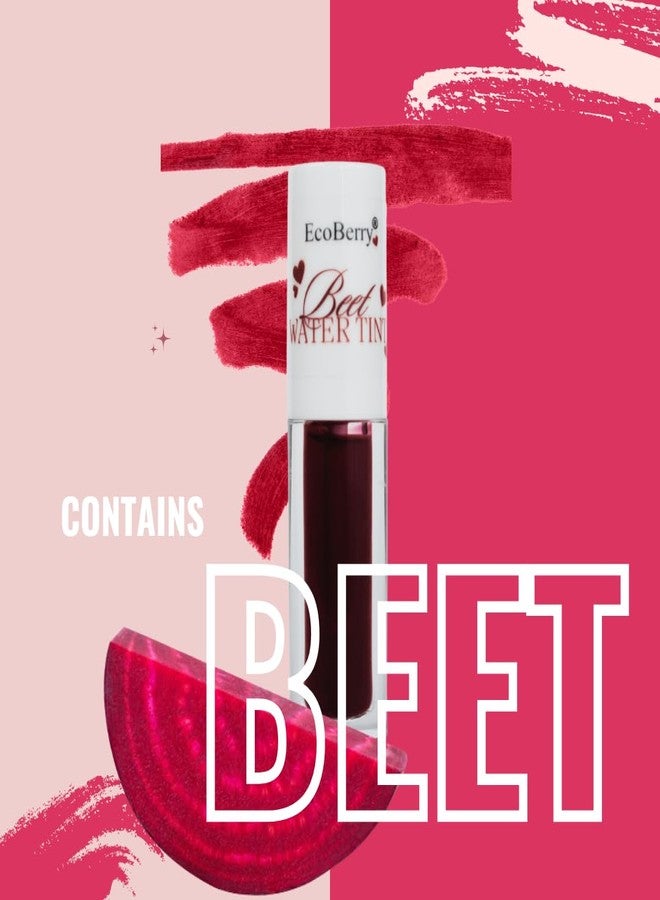 EcoBerry Beet Lip & Cheek Water Tint | Antioxidants, Hydrating, Moisturizing Nourishing, Smoothening, Natural, Organic, Chemical Free, Preservative Free, Vegan 5ml - Image 2