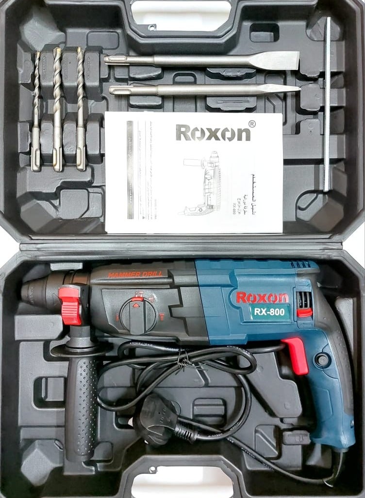 Roxon Rotary Hammer Drill	800 W Multicolor 28 mm - Image 1