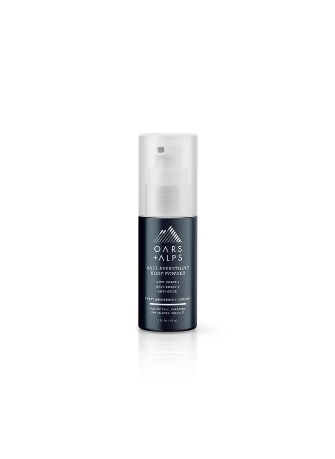 Oars + Alps - Anti-Everything Body Powder for Men, Sweat Absorbing and Cooling to Keep You Refreshed and Dry, 1 Fl Oz - Image 1
