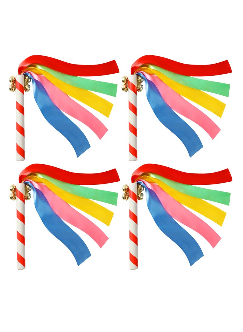 SOLARAE Cheering Sticks, 4 PCS Thunder Sticks Cheerleading Cheering Sticks, for Sports Cheers Ball Dance Basketball Football Noisemakers - Image 1