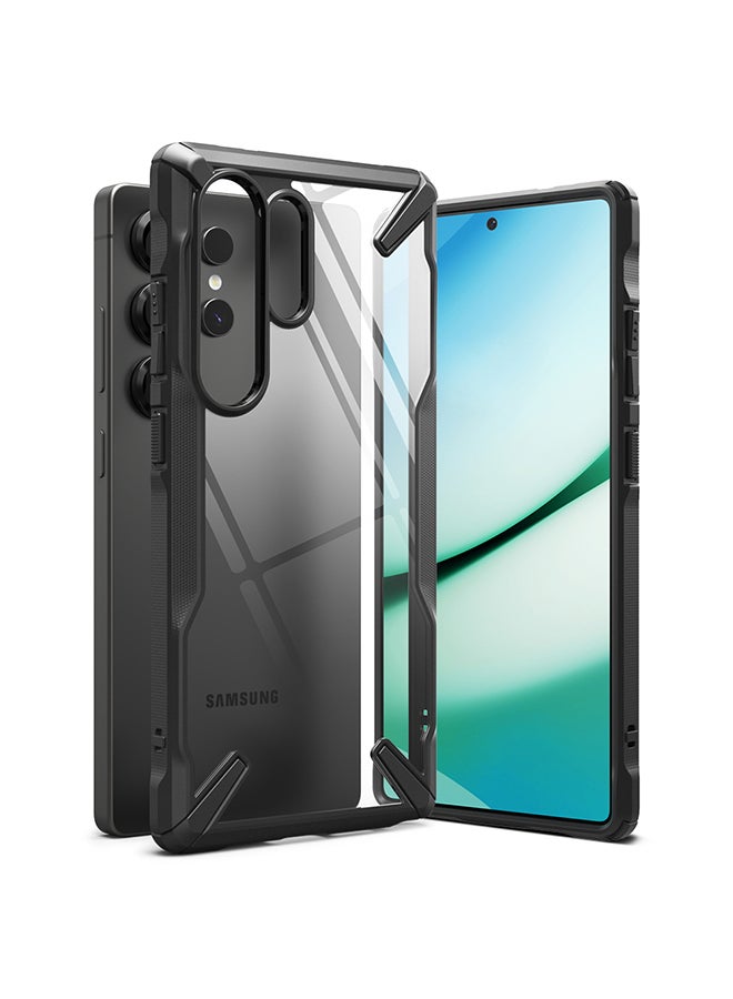 Fusion-X For Samsung Galaxy S25 Ultra 5G Case (2025), Clear Hard Back Cover Shockproof Protective Bumper Phone Cover For S25 Ultra - Black