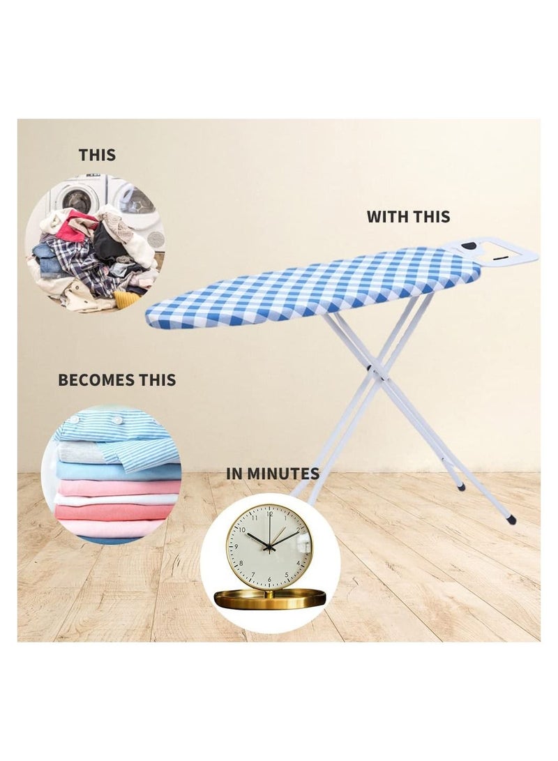 Ironing Board With Steam Iron Rest Heat Resistant Multi Colors Cotton Cover Iron Board With Cover Pad Powder Coated Steel Heat Resistant Cover Ironing Board with Heavy Sturdy Legs - Image 4