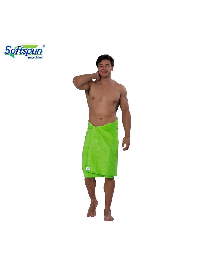 SOFTSPUN Microfiber Bath & Hair Care Towel Set of 1 Piece, 60x120 Cms (Green). Super Soft & Comfortable, Quick Drying, Ultra Absorbent in Large Size. - Image 5