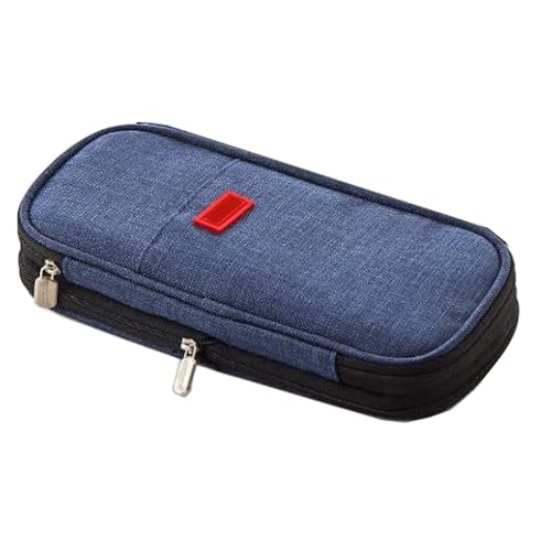 Arnuixty Large Storage Pencil Case Pen Bag with Zipper Big Capacity Pouch Organizer for Office Travel Holder Box(Dark Navy) - Image 1
