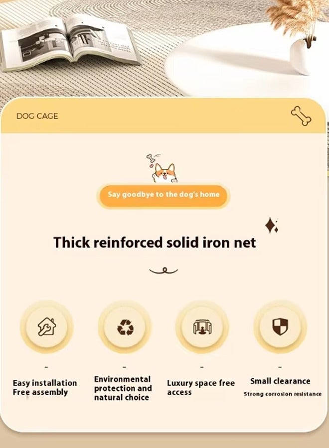 Generic Dog Playpen Indoor,47x23Inch Tall Freestanding Pet Fence for Cats and Dogs,6 Panels Pet Exercise Pen Dog Fence Outdoor for Yard Indoor Dog Pen for Large/Medium/Small Dogs,Heavy Duty Metal Puppy Playpen with Door Portable Pet Fence for RV Camping Yard  - Image 4