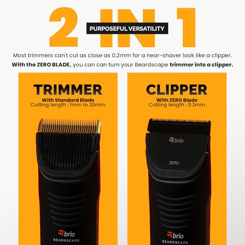 Brio Zero Blade Compatible Beardscape V2 & V1 Trimmers, Cuts Extremely Close at 0.2mm, Stainless Steel Blade Perfect for Super Close Cuts, Creating Tight Lines and Cleaning up Mustaches (Black) - Image 4
