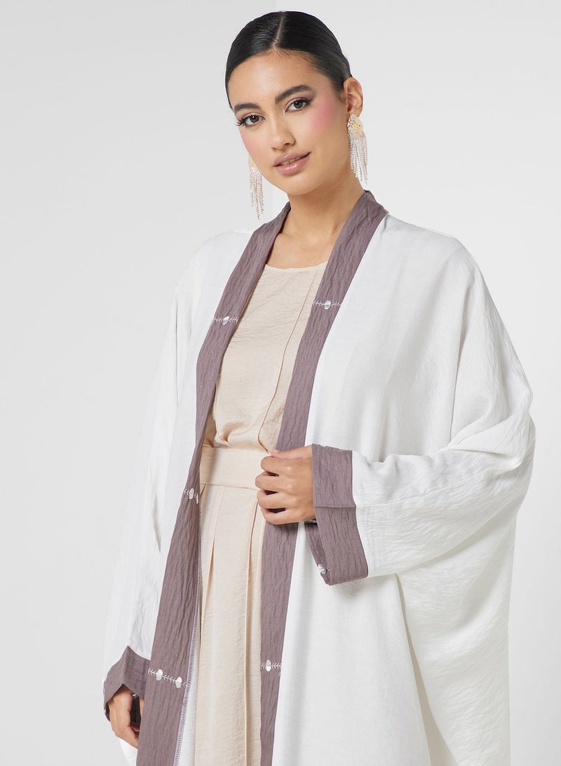 Embroidered Open Abaya