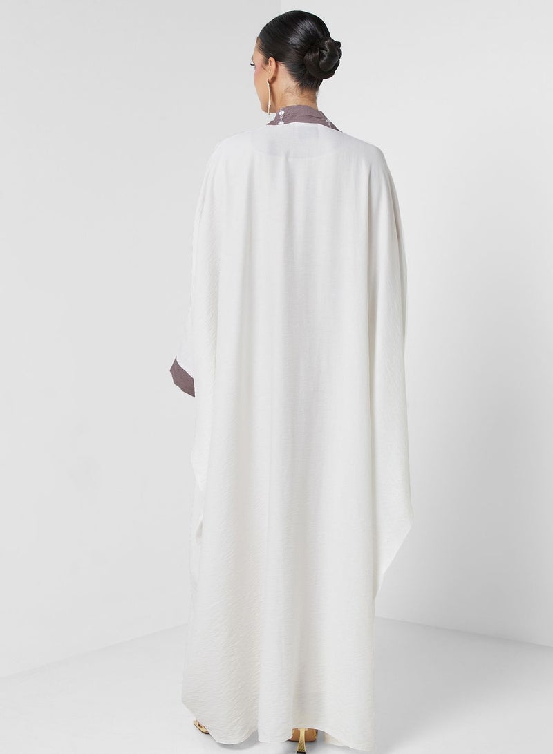 Embroidered Open Abaya