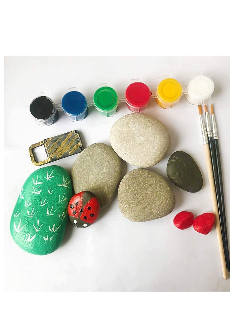 Excefore Large Rocks for Painting, Kindness Crafting Party Pack Bundle River Stones Painting Crafts, Natural Smooth Surface Arts & Rock Supplies Kid Painters 10PCS  - Image 5