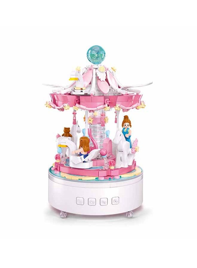Sluban Bricks Carousel Music Box 566-Piecess - Image 2