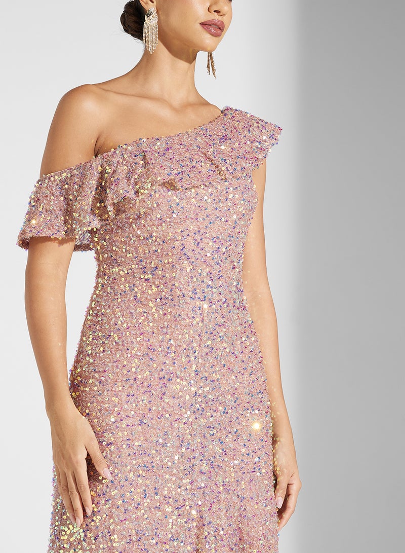 Ella Limited Edition Sequin One-Shoulder Dress  - Image 3