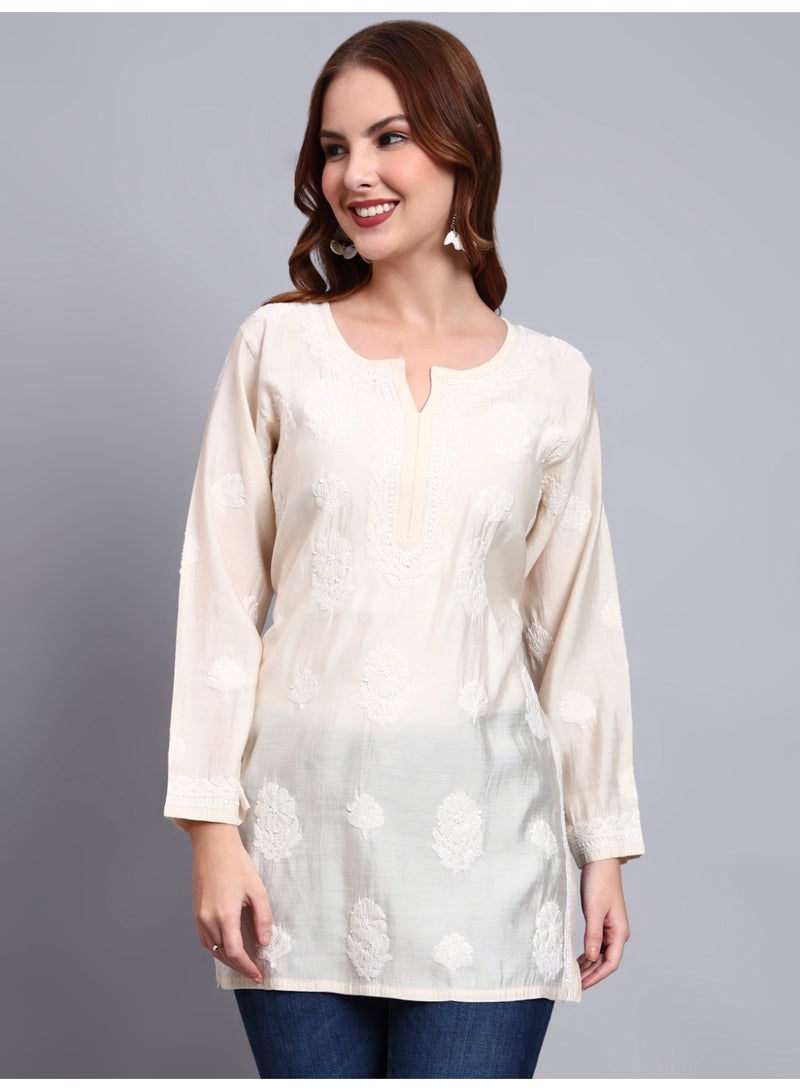 الايا كرتي شانديري مطرزة يدوياً بشيكانكاري - Image 3