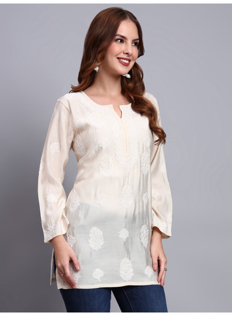 الايا كرتي شانديري مطرزة يدوياً بشيكانكاري - Image 5