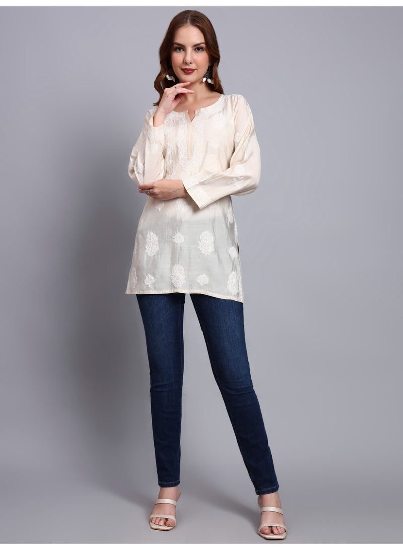 الايا كرتي شانديري مطرزة يدوياً بشيكانكاري - Image 1