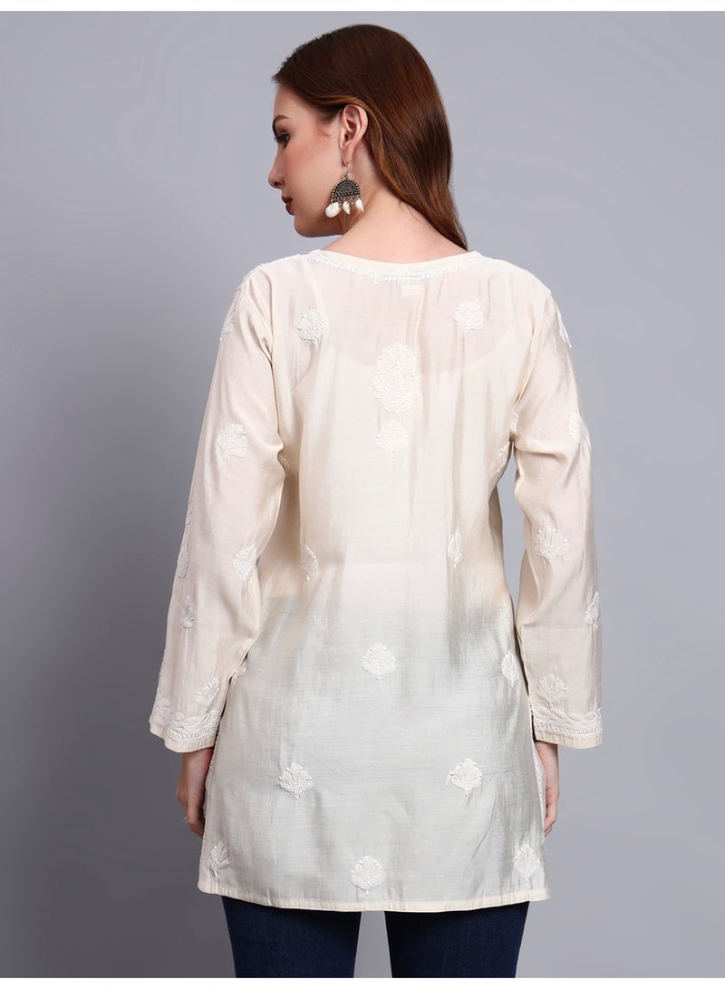 الايا كرتي شانديري مطرزة يدوياً بشيكانكاري - Image 2