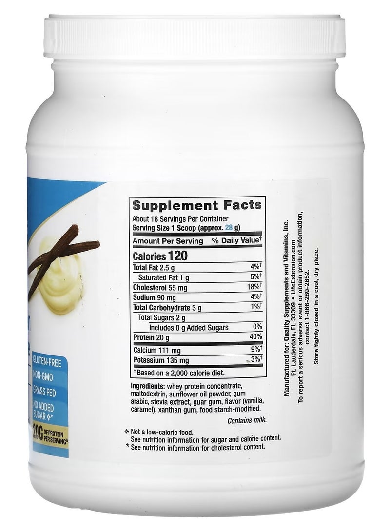 لايف إكستنشن Life Extension, Wellness Code, مركز بروتين مصل اللبن، فانيليا، 1.10 رطل (500 غرام) - Image 2