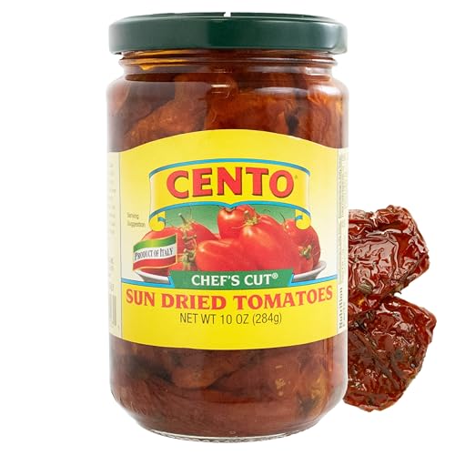 Cento Chefs Sun Dried Tomatoes in Oil  Spices for Pasta Salad  Antipasto  Grown and Processed in Italy  GlutenFree NonGMO Low Sodium Italian Tomatoes  10 Ounce Jar - Image 1