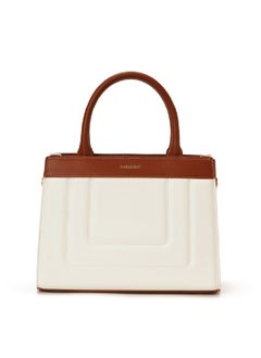 Mokobara MOKOBARA The Noir Handbag Vegan Leather Top Handle Stylish Women Shoulder Bag Top Handle Purse (Coconut Cream)  - Image 1