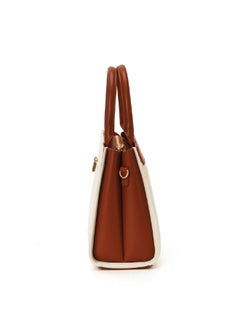 Mokobara MOKOBARA The Noir Handbag Vegan Leather Top Handle Stylish Women Shoulder Bag Top Handle Purse (Coconut Cream)  - Image 3