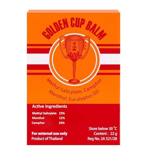 Golden Cup Balm Yellow Herbal Thai Ointment, 22g (Pack of 3) - Image 4