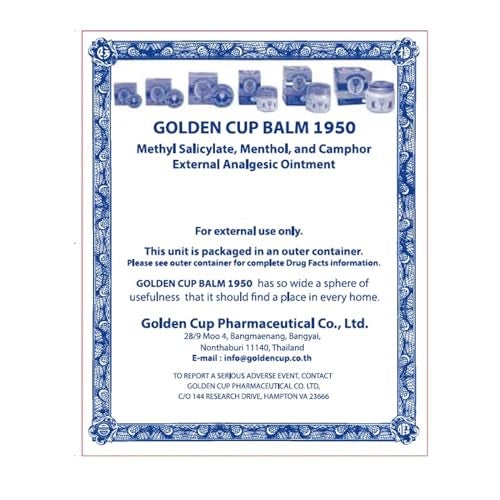 Golden Cup Balm Yellow Herbal Thai Ointment, 22g (Pack of 3) - Image 3