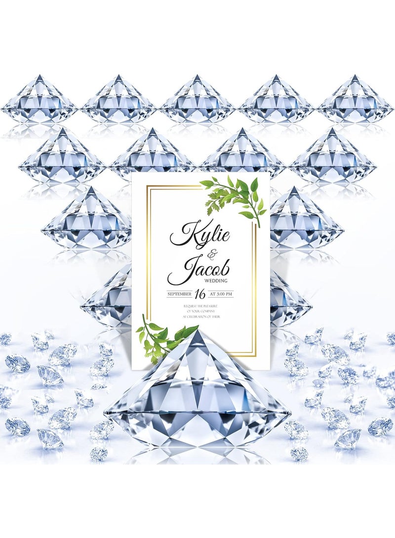 Relex 24 Pack Diamond Place Card Holders Stands, Acrylic Crystal Table Card Stands for Wedding, Party Decoration, Baby Shower, Table Decorations (Clear) - Image 1