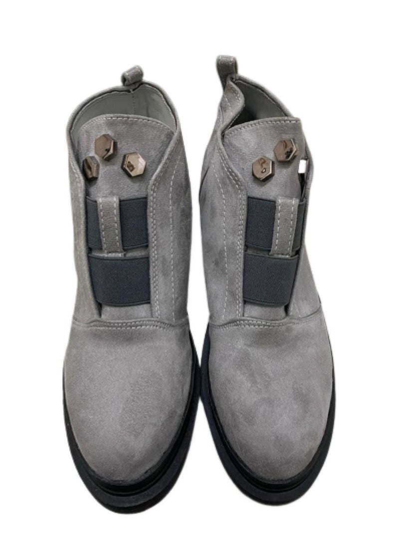 Suede Ankle Boot Grey (Size 40 EU )  - Image 1