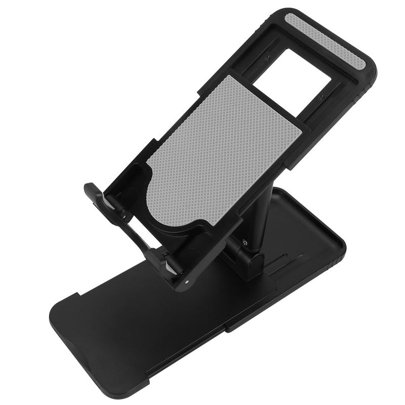 Foldable Adjustable Phone Stand Holder For Desk Streaming Video Recording Black - Image 2