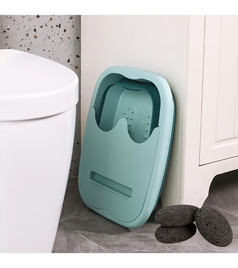One Pink Foot Bath Basin And Pumice Stone Portable Soaking Tub Foldable Durable Foot Spa For Home Massage And Foot Care - Image 5