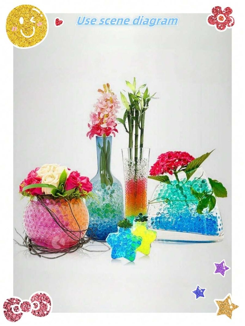 Shein 40,000/30,000/20,000/1,000 Pieces Colored Hydrogel Jelly Beads - Magical Water Expanding Decorative Beads for Vases & Planting - Image 4