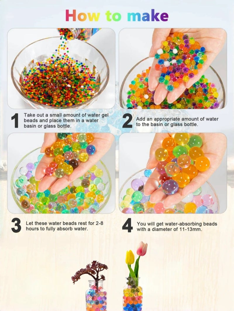 Shein 40,000/30,000/20,000/1,000 Pieces Colored Hydrogel Jelly Beads - Magical Water Expanding Decorative Beads for Vases & Planting - Image 2