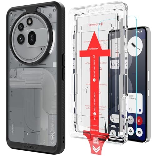 KAPAVER Impulse Series Back Cover Case for Nothing Phone 3a Pro (PC +TPU) (Impulse Black Case with Glass) - Image 1