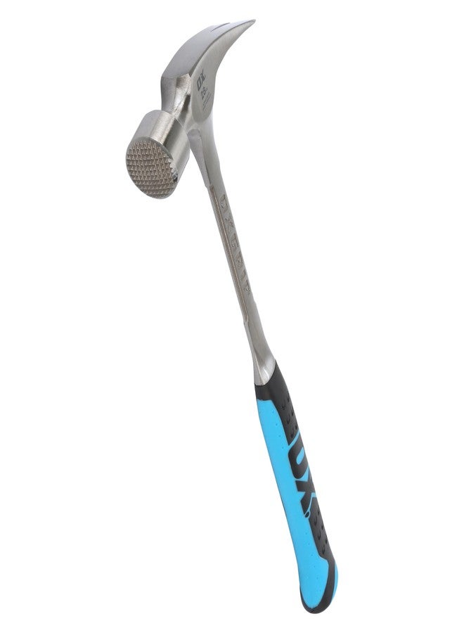 Ox Tools P083428 28 oz. Framing Hammer, Milled Face, Long Shock Reduction Handle, Straight Rip Claw, Non-Slip Grip…