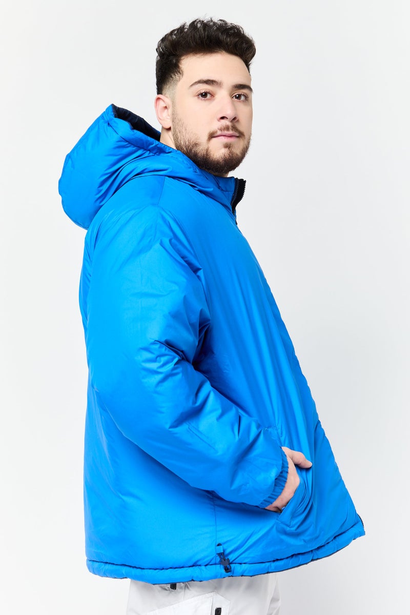 adidas Originals Men Sportswear Fit Long Sleeves Outdoor Jacket, Navy  - Image 3