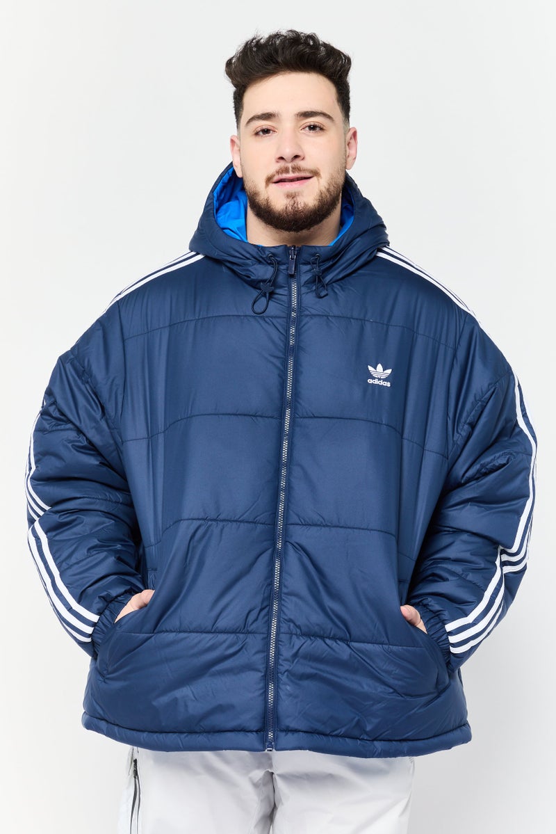 adidas Originals Men Sportswear Fit Long Sleeves Outdoor Jacket, Navy  - Image 5