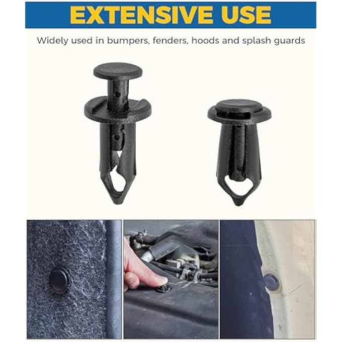 ريحني مشابك السيارات 100 قطعة، صواميل مشبك اللولب، مجموعات مشابك بلاستيكية، مثبتات مسامير لديكور داخل السيارة - Image 4