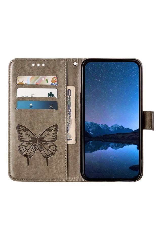 زبون جراب لهاتف Infinix Zero 30 4G مصنوع من الجلد المنقوش على شكل فراشة - Image 3