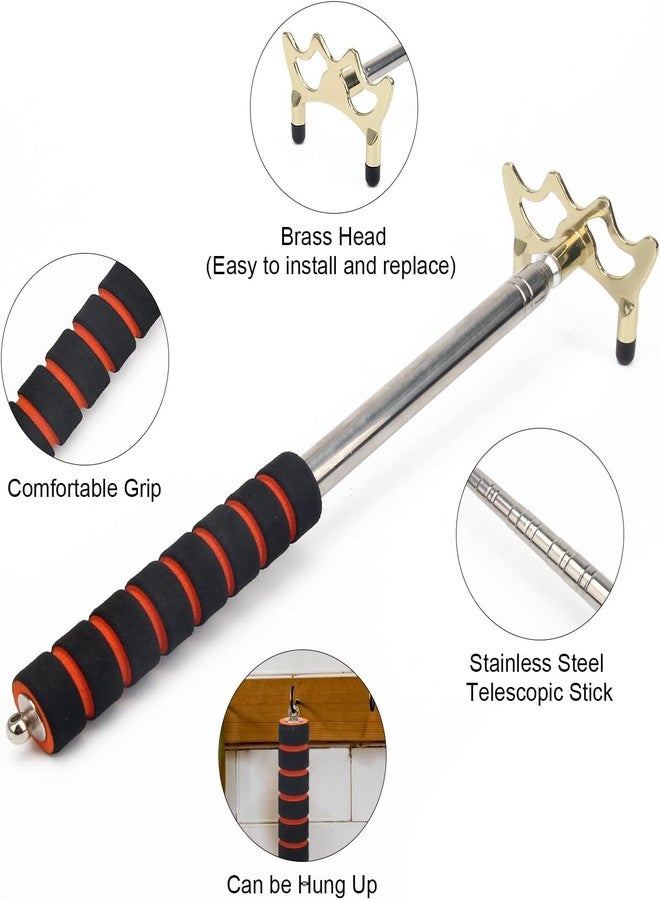 AngelReally Retractable Billiards Cue Stick Bridge with Brass Bridge Head, Billiard Bridge Stick for Pool Table, Game, Competition - Image 3