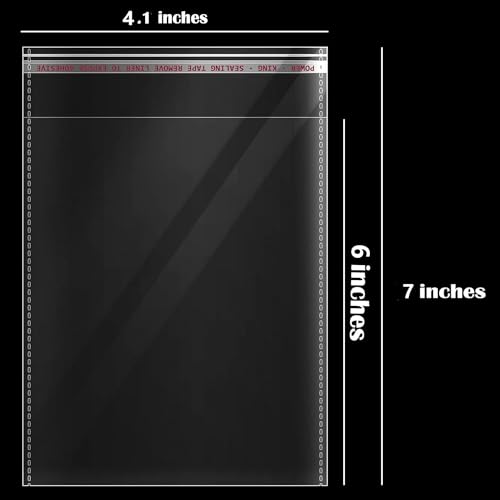 DTmasao 4x6 Inches 100 Pcs Clear Self Sealing Cellophane Bags Cookie Bags Resealable Cellophane Bag for Packaging Cookies,Gifts,Favors, Products,Candy - Image 4